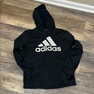 Adidas Black Hoodie with White Logo